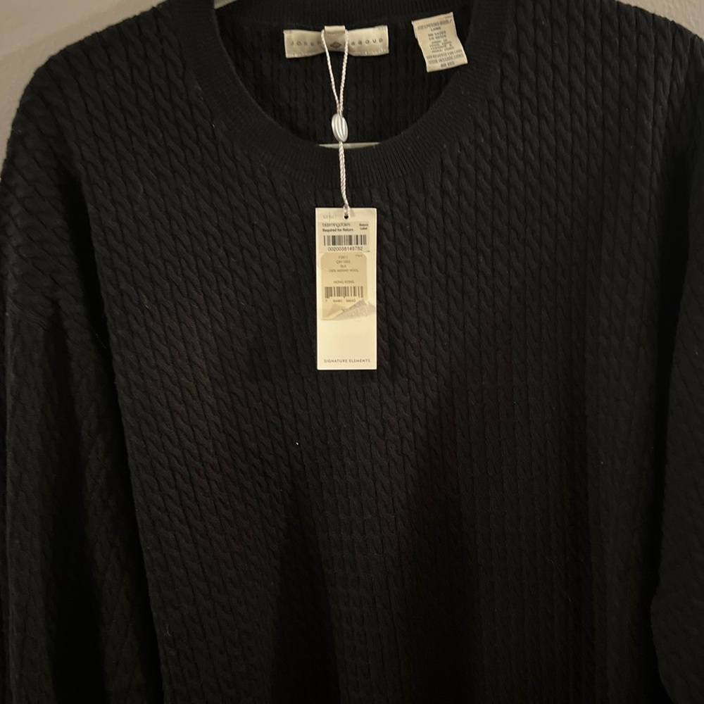 Joseph Abboud Merino Wool Sweater Sz XL BLACK or